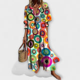 Lila - Schmeichelhaftes Maxikleid mit Bauchbedeckung