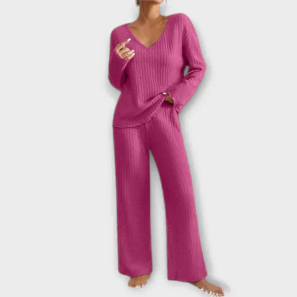 Geripptes Loungset