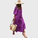 Fleur | Robe maxi décontractée avec manches kimono