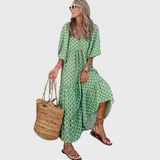 Fleur | Robe maxi décontractée avec manches kimono