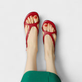 Evelyn - Elegante Flache Sandalen Minna mit Raffiniertem Finish