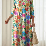 Lisbeth™ | Robe Boho avec motif floral coloré