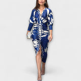 Cleo – Dolman-Midikleid mit brasilianischem Print