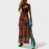 Frais - Robe Midi Unique avec Col Bateau