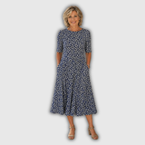 Sarah | Robe Midi à Fleurs Sans Effort
