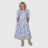 Sarah | Robe Midi à Fleurs Sans Effort