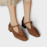 Ella - T-strap avec talons bas