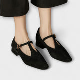 Ella - T-strap avec talons bas