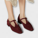 Ella - T-strap avec talons bas