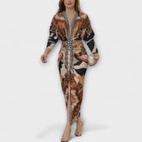 Cleo – Dolman-Midikleid mit brasilianischem Print