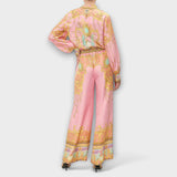 Sage - Ensemble Chemise Détendue et Pantalons Taille Élastique Sirène