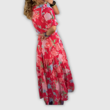 Minelda | Robe d'été élégante à fleurs avec décolleté en V