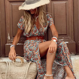 Joselin™ – Langes, luftiges Boho-Kleid mit Gürtel
