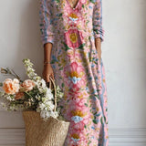 Kunigunde™ | Robe Boho avec des fleurs aquarelle