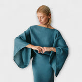 Dana - Kimono Kleid aus Leinen und Baumwolle