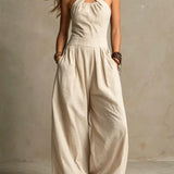 Bianca | Overall mit elegantem, gekreuztem Ausschnitt
