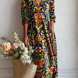 Anneli™ | Robe boho avec motif ornemental floral